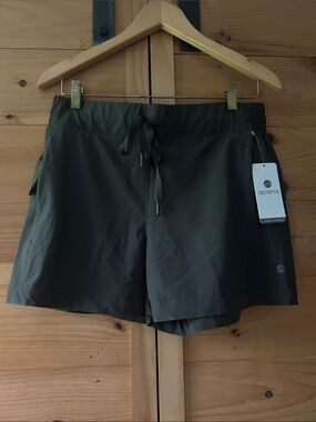 Apana Olive Green Drawstring Athletic Women's Shorts NWT M